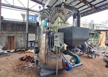 tgboiler 2ton vertical biomass steam boiler was working in the rubber factory