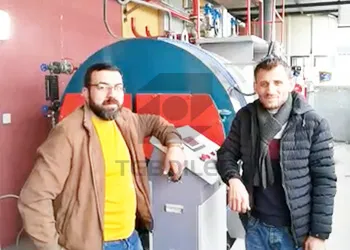 1000KG/H skid-mounted type oil boiler in Iraq for dairy processing