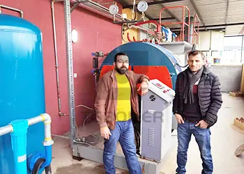 1000KG/H skid-mounted type oil boiler in Iraq for dairy processing
