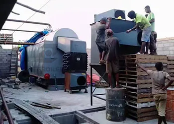 dzh series 4-ton coal-fired steam boiler installed in south africa