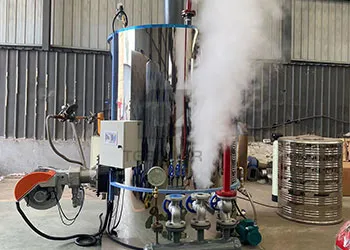 1500kg/h vertical oil gas-fired steam boiler will ship to brazil