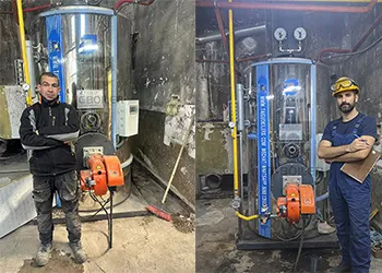 two 1-ton/h vertical gas fired boilers for a feed mill in bulgaria
