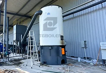 700 kW Vertical Biomass Thermal Oil Boiler Used in a Plywood Processing Plant