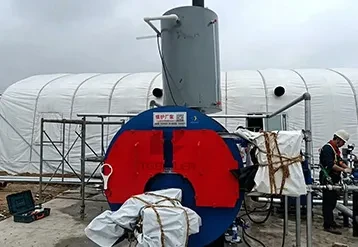 1,400 kW Natural Gas Atmospheric Hot Water Boiler Heating System for a Greenhouse Farm in Belarus