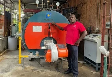 2 TPH Natural Gas Steam Boiler For Food Processing Plant in Jamaica