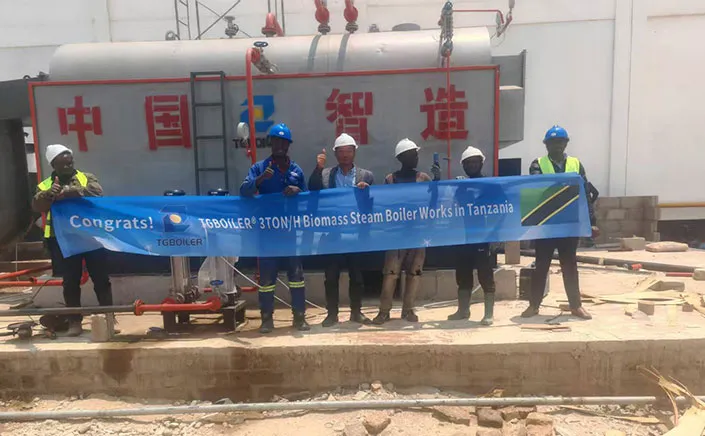 TGBIOLER® 3000kg/h Biomass steam boiler installed in Tanzania
