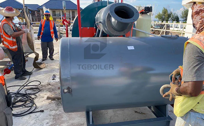 2000kg/h Gas Fired Steam Boiler Shipped To Saipan For Resort