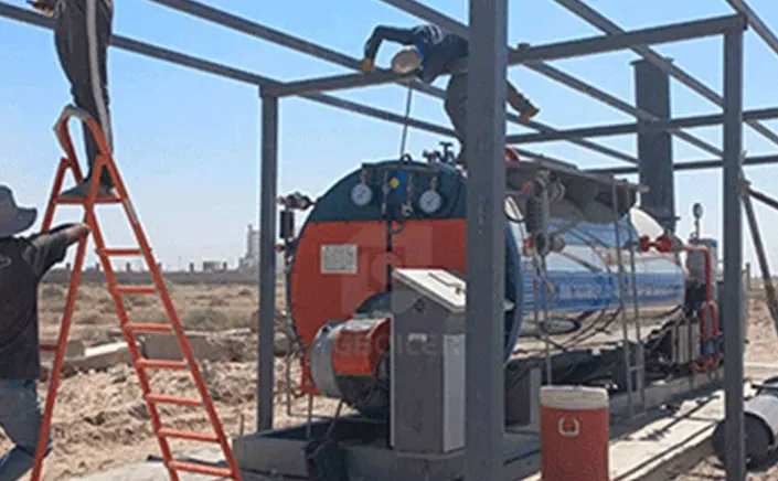2Ton/H Oil-fired Boiler is Working in Iraq for Cement Curing