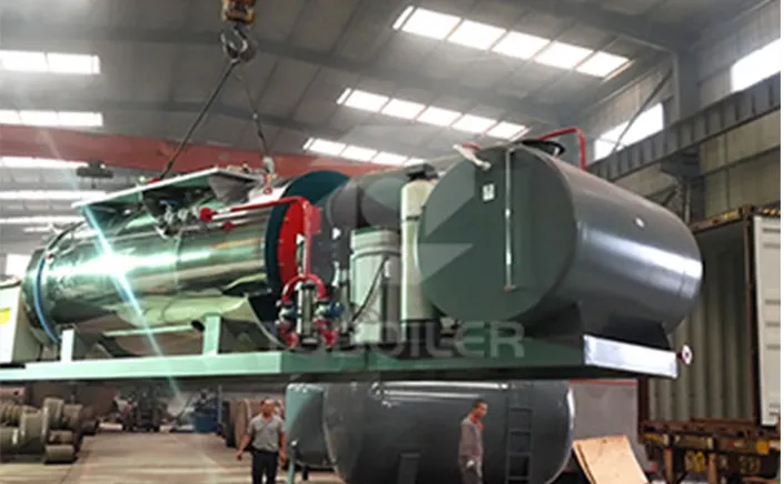 TGBOILER is shipping skid-mounted type WNS2-1.25-Y(Q) 2tons/h gas fired steam boiler to Tunisia