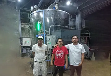 TGBOILER 2-Ton Vertical Biomass Steam boiler Was Working In The Rubber Factory