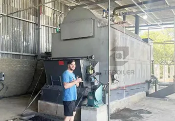 5 Ton DZL Biomass Steam Boiler Supports a Shoe Factory