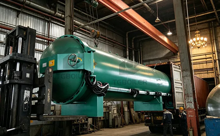 A DN1.5-8 (φ1500mm, length 8000mm) Timber Treatment Plant shipped to a Brazilian lumber mill